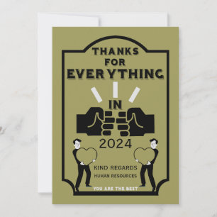 Dank je wel van Human Resources Bedankkaart