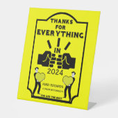 Dank je wel van Human Resources Reclamebord Met Voetstuk (Voorkant)