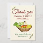 Dank je wel van onze kleine hoeve bedankkaart (Voorkant)