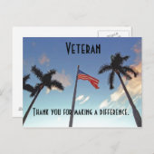 Dank je wel veteraan briefkaart (Voorkant / Achterkant)