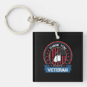 Dank je wel veteraan   patriottisch militair eerbe sleutelhanger