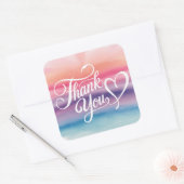 Dank je wel vierkante sticker (Envelop)