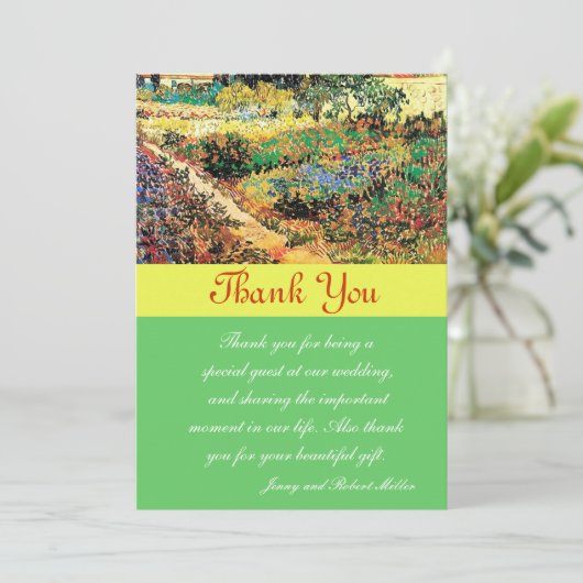 Dank je wel. Vincent van Gogh Bedankkaart (Staand voorkant)