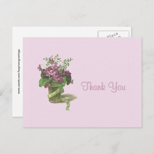 Dank je wel Violets Briefkaart (Voorkant / Achterkant)