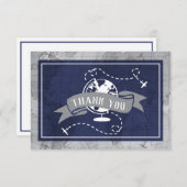 Dank je wel, vliegtuigen bedankkaart (Voorkant / Achterkant)