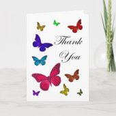 Dank je wel vlinders bedankkaart (Voorkant)