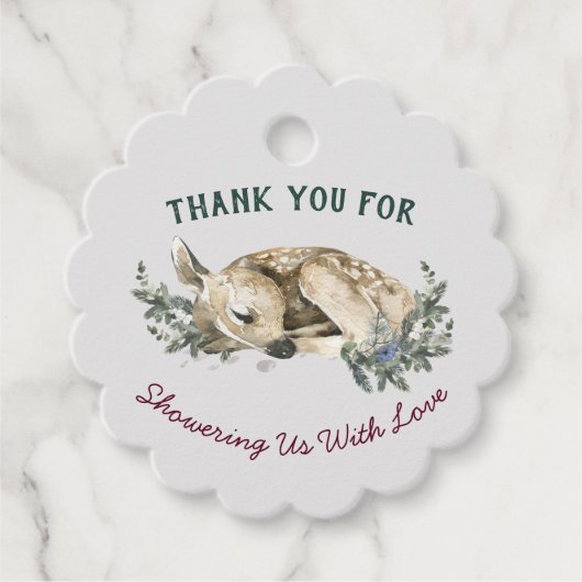 Dank je wel voor Baby Het is koud buiten de winter Bedankjes Labels (Voorkant)