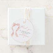 Dank je wel voor de BELLA Blush Bow She's Tying th Bedankjes Labels (In situ)