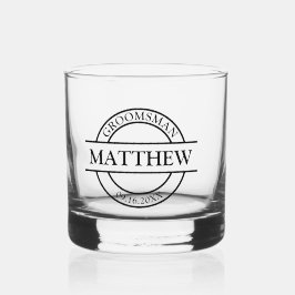 Dank je wel voor de bruidsjonkers whisky glas