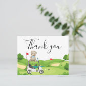 Dank je wel voor de golf kinder baby Teddy beer Briefkaart (Staand voorkant)