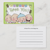 Dank je wel voor de notities van de babysitter visitekaartje (Voorkant / Achterkant)