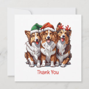 Dank je wel voor de Shetland Sheepdogs Bedankkaart