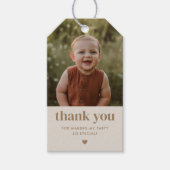 Dank je wel voor de verjaardagsfoto cadeaulabel (Voorkant)