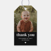 Dank je wel voor de verjaardagsfoto cadeaulabel (Voorkant)