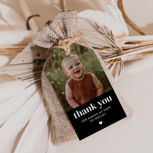 Dank je wel voor de verjaardagsfoto cadeaulabel