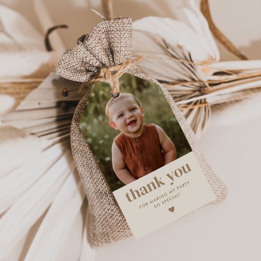 Dank je wel voor de verjaardagsfoto cadeaulabel