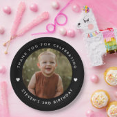 Dank je wel voor de verjaardagsfoto papieren bordje (Feest)