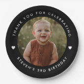 Dank je wel voor de verjaardagsfoto papieren bordje (Voorkant)