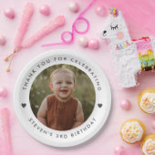 Dank je wel voor de verjaardagsfoto papieren bordje (Feest)