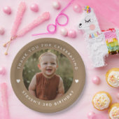 Dank je wel voor de verjaardagsfoto papieren bordje (Feest)