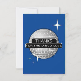 DANK JE WEL Voor Disco Liefde Bal Retro Verjaardag Bedankkaart