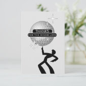 DANK JE WEL Voor Disco Liefde Grappige Retro Verja Bedankkaart (Staand voorkant)
