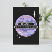 DANK JE WEL Voor Disco Liefde Pastel Bal Verjaarda Bedankkaart (Staand voorkant)