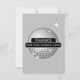 DANK JE WEL Voor Disco Liefdesbal Retro Verjaardag Bedankkaart