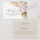 dank je wel voor het budget rustige pampas gras br notitiekaartje (Voorkant / Achterkant)