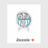 Dank je wel voor het huilen Trollface meme Sticker (Vel)