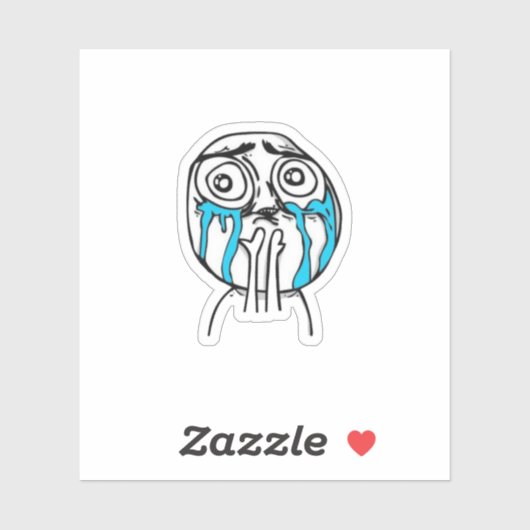 Dank je wel voor het huilen Trollface meme Sticker (Vel)