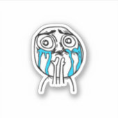 Dank je wel voor het huilen Trollface meme Sticker (Voorkant)