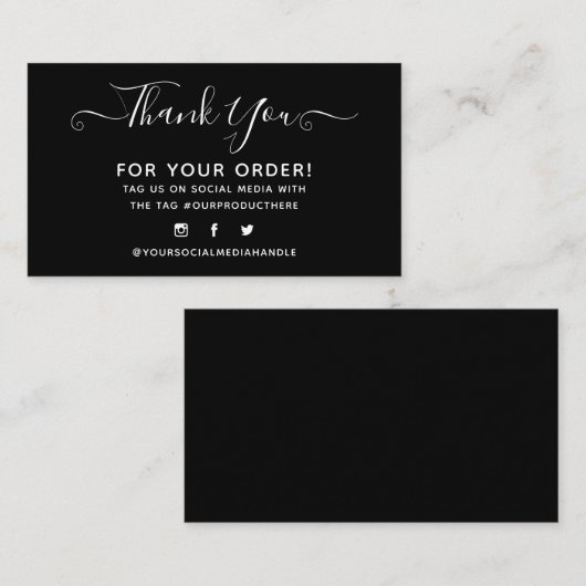 Dank je wel voor het mooie visitekaartje (Voorkant / Achterkant)