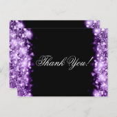 Dank je wel voor het sprankelende licht Paarse Briefkaart (Voorkant / Achterkant)