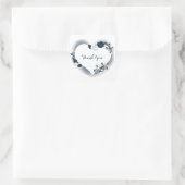 dank je wel voor het witte en marineschandje vierkante sticker (Tas)