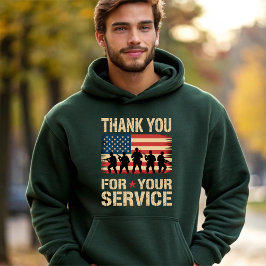 DANK JE WEL VOOR JE DIENST Veterans Day Huldiging Hoodie