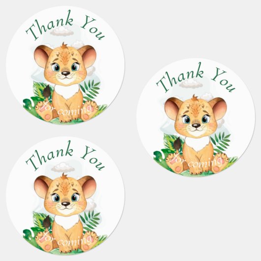 Dank je wel voor je kleine leeuw labels (Groep)