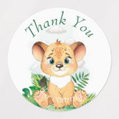 Dank je wel voor je kleine leeuw labels (Design 1)