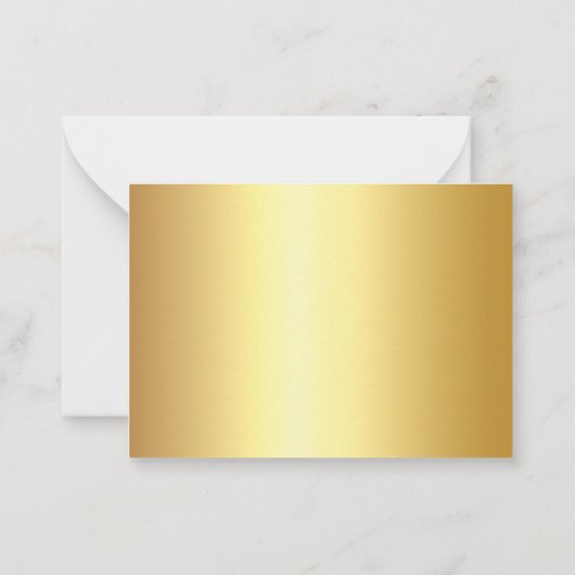 Dank je wel voor je verjaardag Golden Metallic Notitiekaartje (Achterkant)