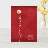 dank je wel voor je vriendschap met ladybugs kaart (Gele Bloem)