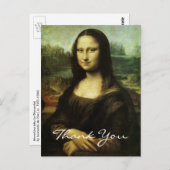 Dank je wel voor Leonardo da Vinci's Mona Lisa Briefkaart (Voorkant / Achterkant)