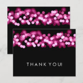 Dank je wel voor Pink Hollywood Glam Briefkaart (Voorkant / Achterkant)