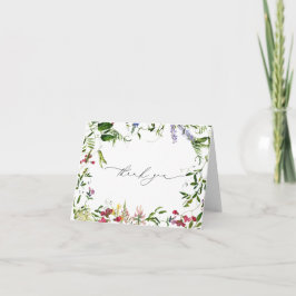 Dank je wel voor Summer Wildflower Bedankkaart