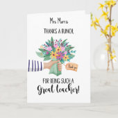 Dank je wel voor zo'n geweldige leraar! kaart (Gele Bloem)