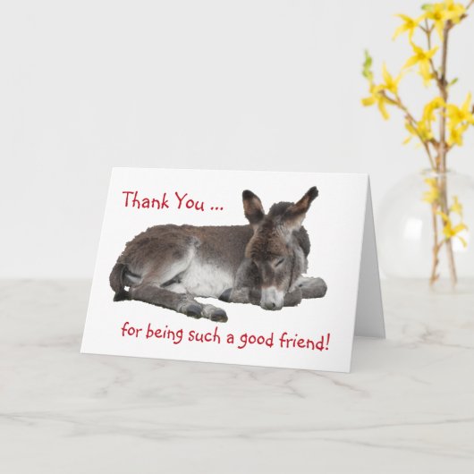 Dank je wel, vriend Donkey Kaart (Gele Bloem)