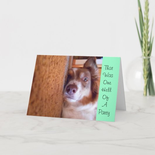 Dank je wel, vrijgezellenfeest bedankkaart (Voorkant)