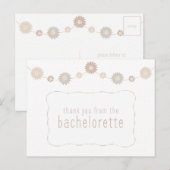 Dank je wel, vrijgezellenfeest briefkaart (Voorkant / Achterkant)