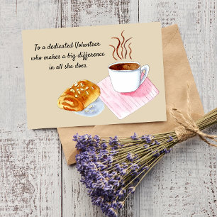 Dank Je Wel Vrijwilliger Koffie Met Amandelcroissa Bedankkaart