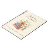 Dank je wel, Waterverf Flowers Notitieboek (Linkerzijde)