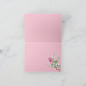 Dank je wel | Waterverf Roze Klaprozen Bloemenboek Bedankkaart (Binnen)